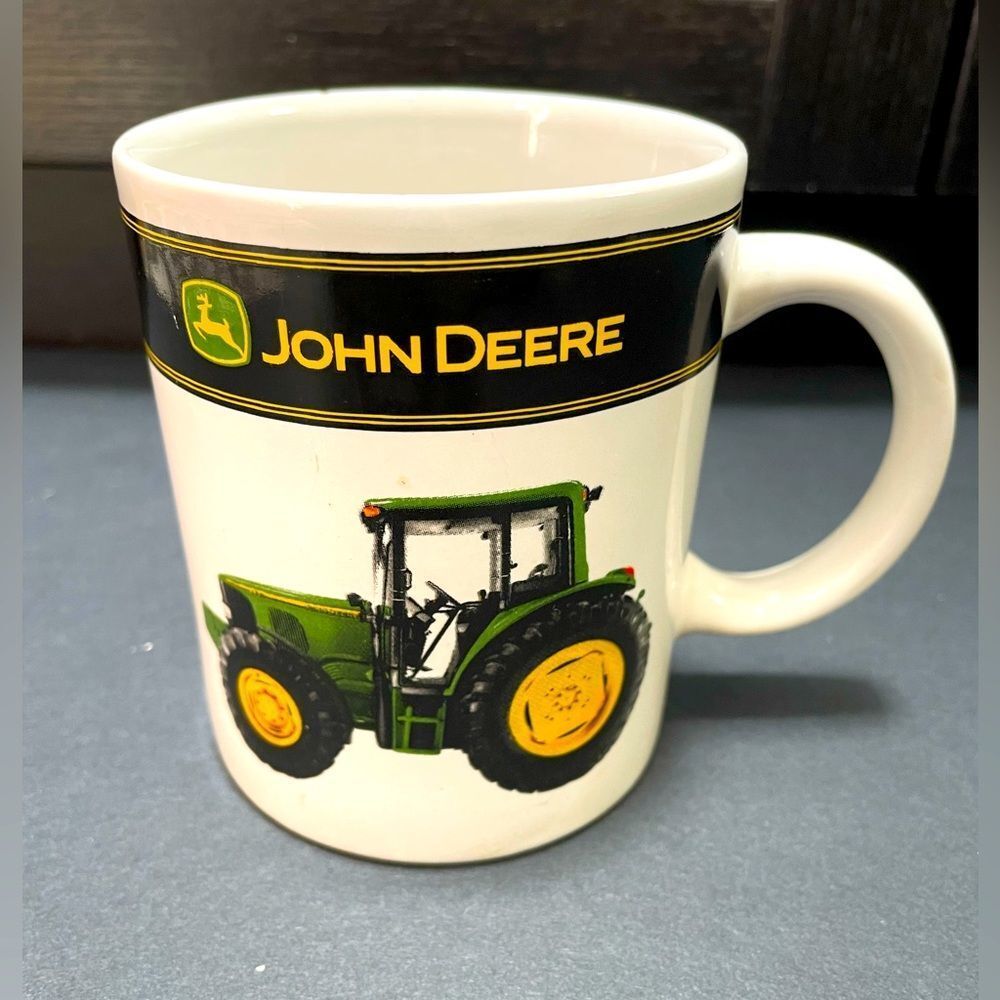 John Deere Tractor Coffee Mug Cup Yellow Deer Licensed Product